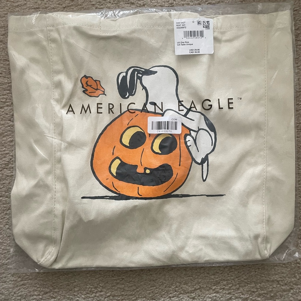 American Eagle Snoopy Halloween Tote Bag